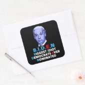 Biden grootste idioot anti Biden Pro troef 2024 Vierkante Sticker (Envelop)