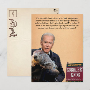 Biden  Groundhog Day Briefkaart