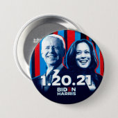 Biden Harris 1 20 21. Ronde Button 7,6 Cm (Voorkant /achterkant)