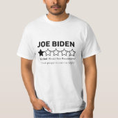 Biden Harris 1 Star Rating Review T-shirt (Voorkant)