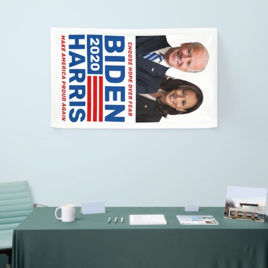 Biden Harris 2020 - Aangepaste Campagne achtergron Spandoek (Beurs)