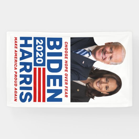 Biden Harris 2020 - Aangepaste Campagne achtergron Spandoek (Horizontaal)