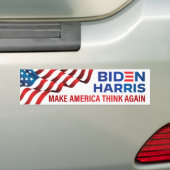 Biden Harris 2020 - Amerika opnieuw laten nadenken Bumpersticker (Op auto)