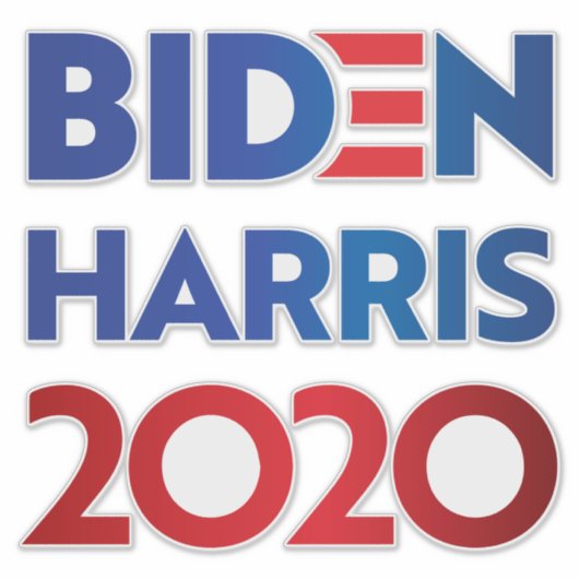 Biden Harris 2020 Anti-Trump Anti-Rasisme Bumper Sticker (Voorkant)