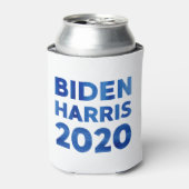 Biden Harris 2020 blauw waterverf tekst Blikjeskoeler (Blikje Voorkant)
