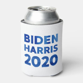 Biden Harris 2020 blauw waterverf tekst Blikjeskoeler