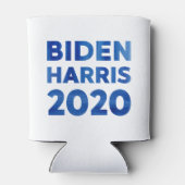 Biden Harris 2020 blauw waterverf tekst Blikjeskoeler (Achterkant)