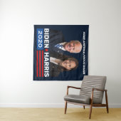 Biden Harris 2020 Blauwe Campagnebanners Wandkleed (In Situ (horizontaal))