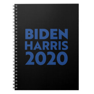 "Biden Harris 2020" blauwe zwarte spiraal Notitieboek