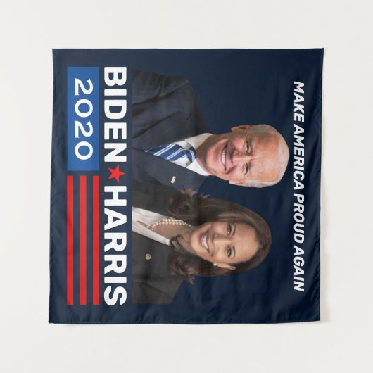 Biden Harris 2020 Blue Campaign Banners Wandkleed (Voorkant (horizontaal))
