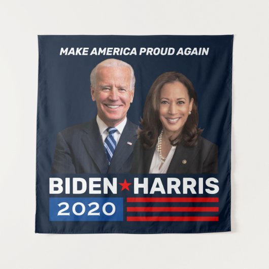 Biden Harris 2020 Blue Campaign Banners Wandkleed (Voorkant)