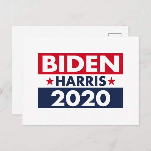 BIDEN HARRIS 2020 BRIEFKAART (Voorkant / Achterkant)