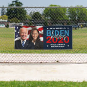 Biden Harris 2020 Campagne met patriottische foto Spandoek (Insitu)