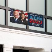 Biden Harris 2020 Campagne met patriottische foto Spandoek (Buitenkant Gebouw)