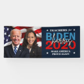 Biden Harris 2020 Campagne met patriottische foto Spandoek (Horizontaal)
