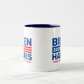 Biden Harris 2020 Campaign Blue White Two-Tone Tweekleurige Koffiemok (Center)