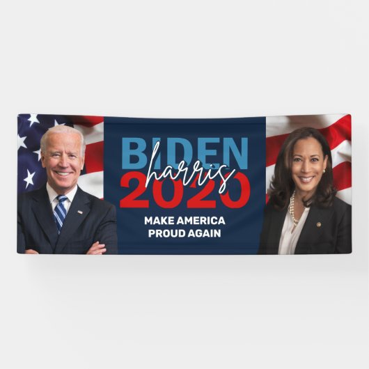 Biden Harris 2020 Campaign Patriottic Photo Banner (Horizontaal)