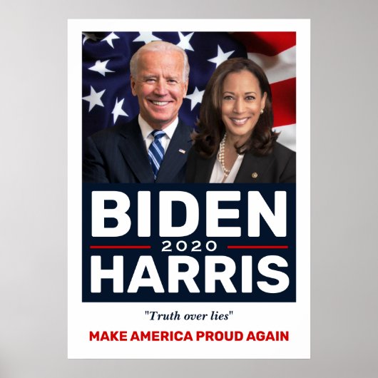 Biden Harris 2020 Collectible Campaign Foto Poster (Voorkant)
