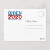 Biden Harris 2020 Collector's Patriottische Foto Briefkaart (Achterkant)