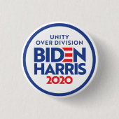 BIDEN HARRIS 2020: Eenheid over sector Ronde Button 3,2 Cm (Voorkant)