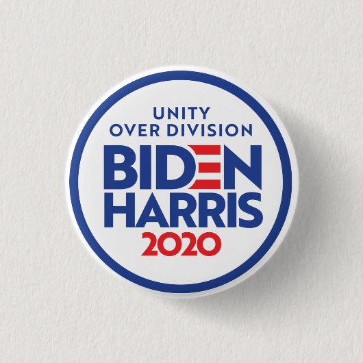 BIDEN HARRIS 2020: Eenheid over sector Ronde Button 3,2 Cm (Voorkant)