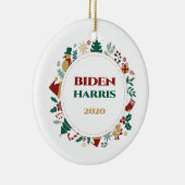 Biden/Harris 2020 feestelijke kerst Keramisch Ornament (Rechts)