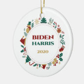 Biden/Harris 2020 feestelijke kerst Keramisch Ornament (Links)