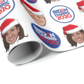 Biden Harris 2020 Holiday Cadeaupapier (Rol Hoek)