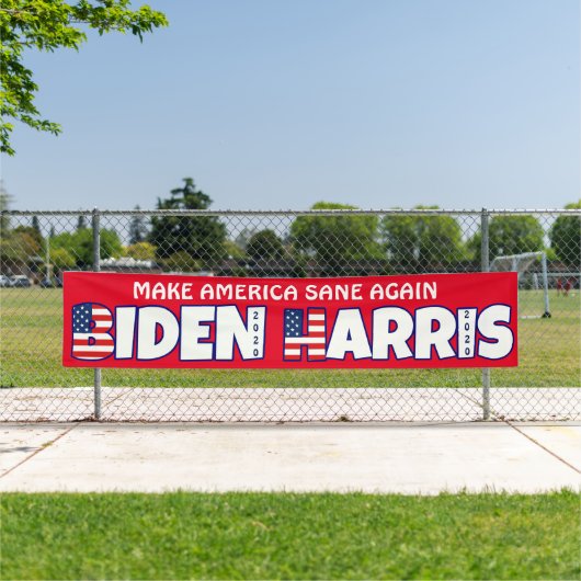 Biden Harris 2020 MAKE AMERICA SANE WEER Spandoek (Insitu)