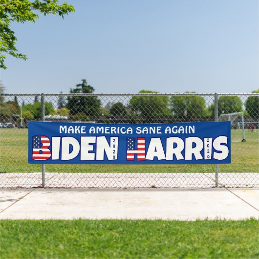 Biden Harris 2020 MAKE AMERICA SANE WEER Spandoek (Insitu)