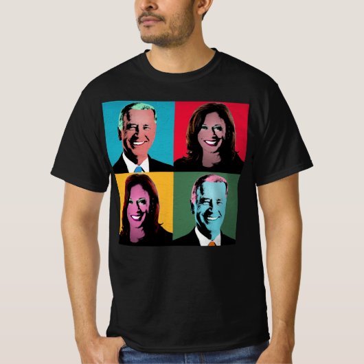BIDEN HARRIS 2020 Pop Art T-shirt (Voorkant)