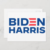 Biden Harris 2020 President Briefkaart (Voorkant / Achterkant)