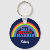 Biden Harris 2020 Rainbow Custom Sleutelhanger (Voorkant)
