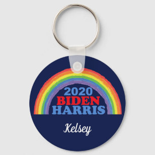 Biden Harris 2020 Rainbow Custom Sleutelhanger