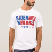 Biden/Harris 2020 Red White Blue Stars Stripes T-shirt (Voorkant)