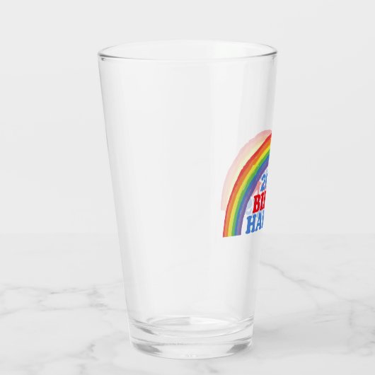 Biden Harris 2020 Regenboog Glas (Rechts)