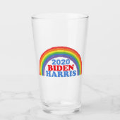 Biden Harris 2020 Regenboog Glas (Voorkant)