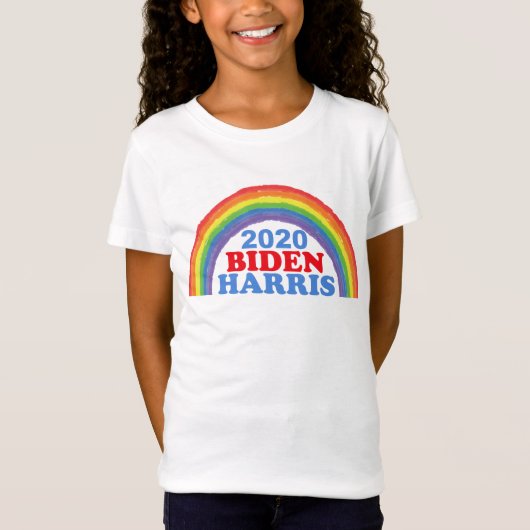 Biden Harris 2020 Regenboog Kinder T-shirt (Voorkant)