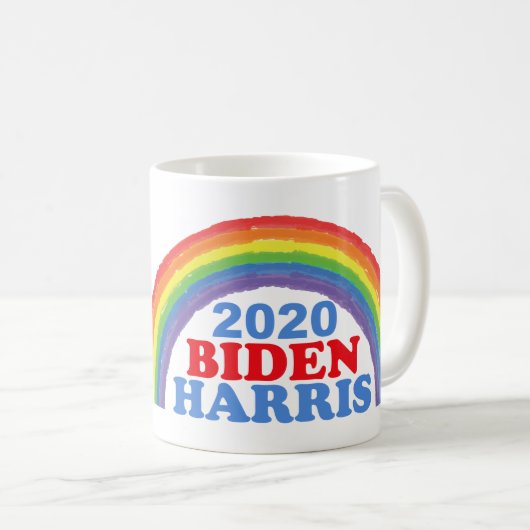 Biden Harris 2020 Regenboog Koffiemok (Voorkant rechts)