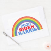 Biden Harris 2020 Regenboog Rechthoekige Sticker (Envelop)