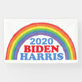 Biden Harris 2020 Regenboog Spandoek (Horizontaal)