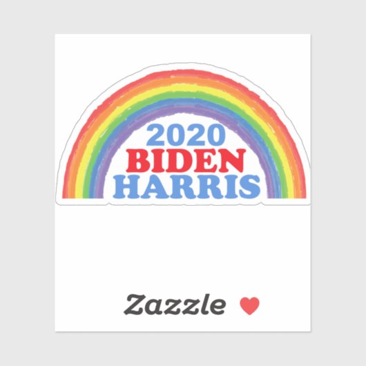 Biden Harris 2020 Regenboog Sticker (Vel)