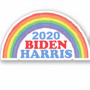 Biden Harris 2020 Regenboog Sticker