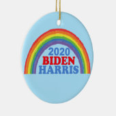 Biden Harris 2020 Regenboogkerst Keramisch Ornament (Rechts)