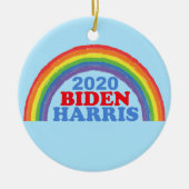 Biden Harris 2020 Regenboogkerst Keramisch Ornament (Voorkant)