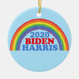 Biden Harris 2020 Regenboogkerst Keramisch Ornament
