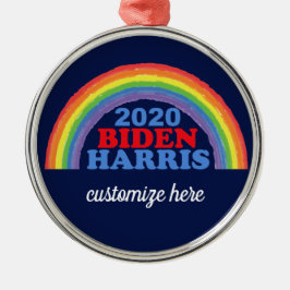 Biden Harris 2020 Regenboogkerstmis, aangepast Keramisch Ornament