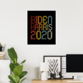 Biden Harris 2020 Retro  Grafisch Raglan Poster (Thuiskantoor)