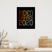 Biden Harris 2020 Retro  Grafisch Raglan Poster (Keuken)
