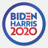 Biden Harris 2020 Ronde Sticker (Voorkant)